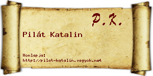 Pilát Katalin névjegykártya
