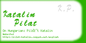 katalin pilat business card
